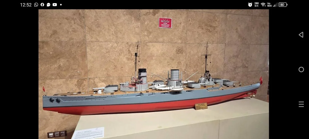 Satılık müze kalitesinde gemi modeli YAVUZ ZIRHLISI